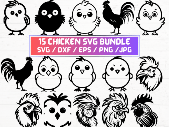 15 Chicken SVG for Creative Projects