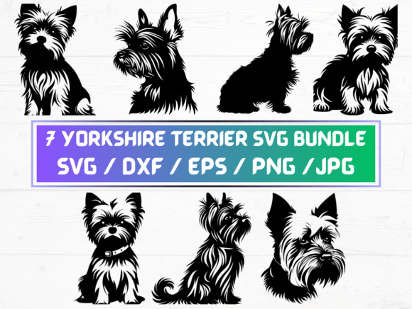 7 Yorkshire Terrier Svg File