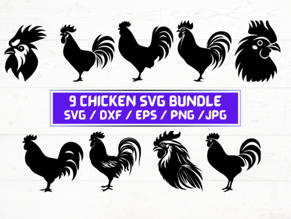 9 Chicken SVG Bundle: A Versatile Design Asset