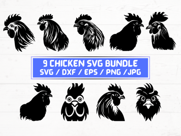 9 Chicken SVG File