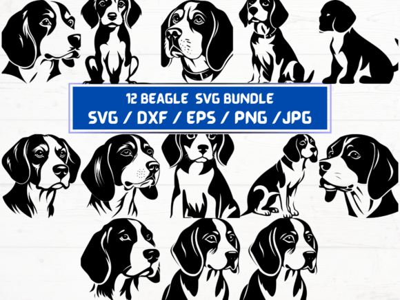 Beagle Dog Vector Files for Creative Projects