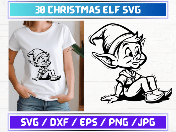 Christmas Elf Vector Files for Creative Projects