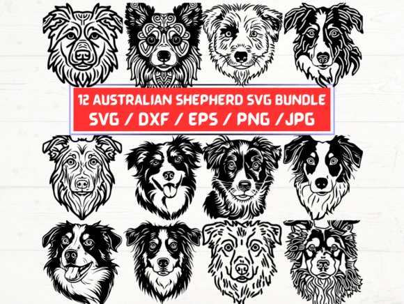 Exploring the Versatility of Australian Shepherd Vector and Raster Files