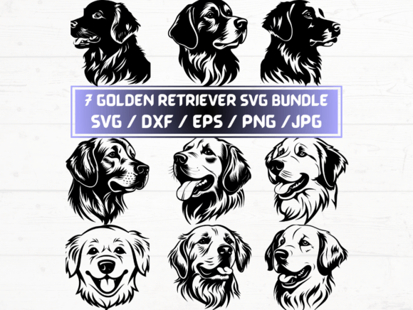 Golden Retriever SVG, DXF, EPS, JPG, PNG: A Comprehensive Guide to Digital Assets